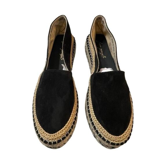 Free People Eden Double Stack Espadrilles in Black, Size 41 (US Size 10) NEW - Picture 4 of 11